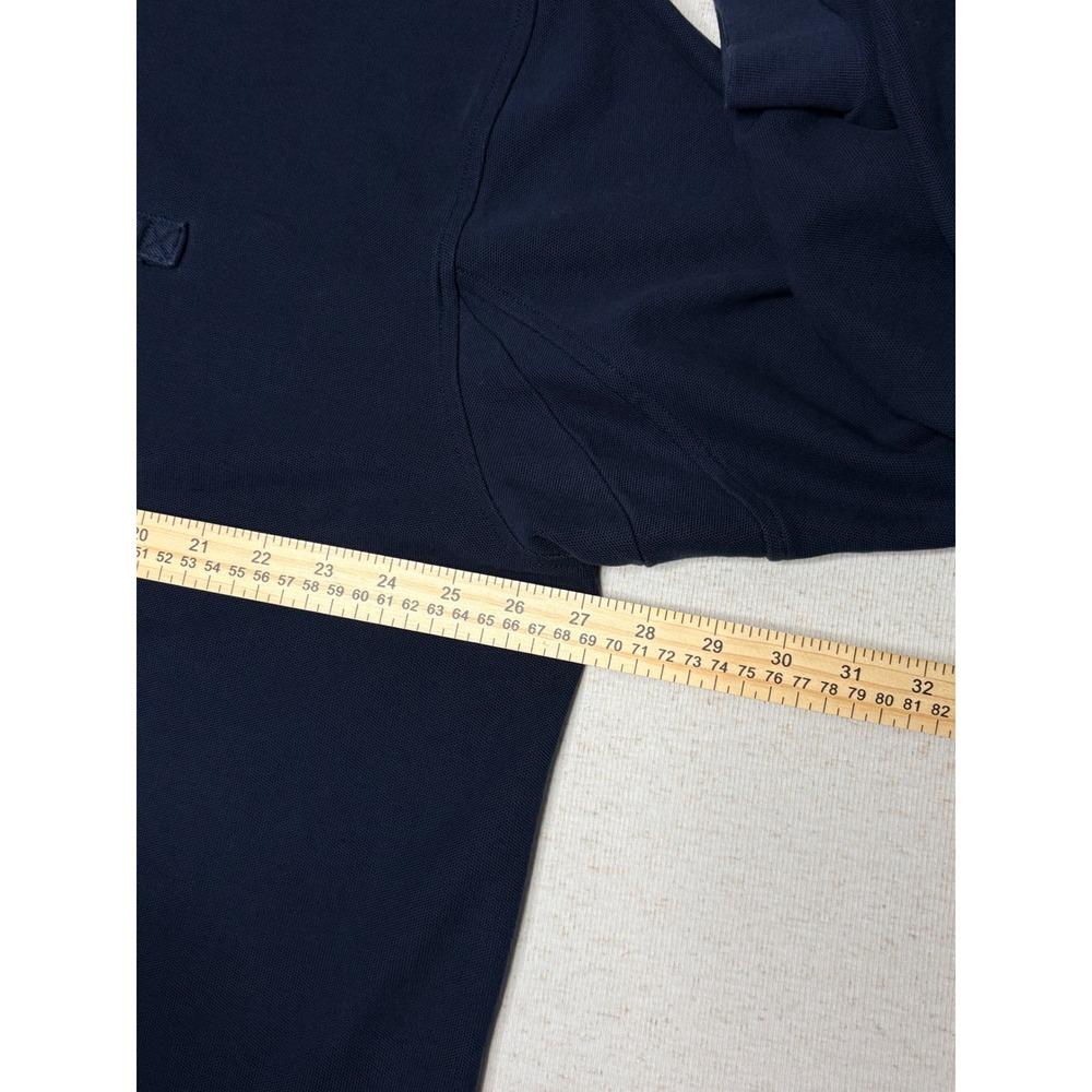 Orvis Mens XXL‎ Navy Blue Long Sleeve Pique Polo Shirt Cotton Fly Fishing 2JJJ - Picture 9 of 10